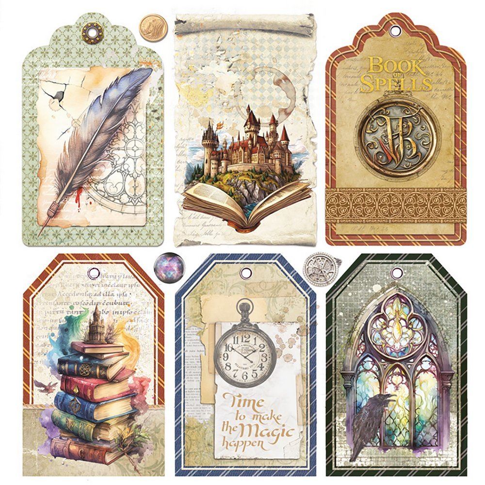 Set 6 Carte Vellum Wizard Academy 15 x 15