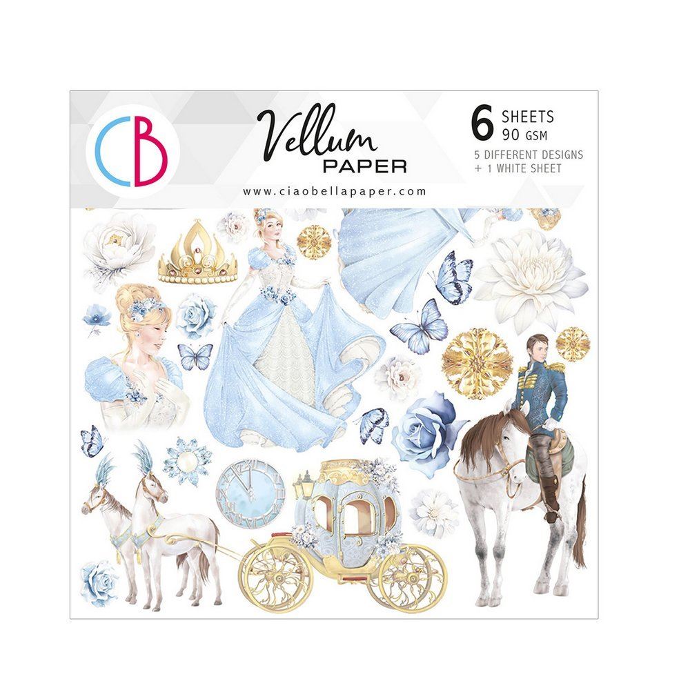 Set 6 Carte Vellum Midnight Spell 15 x 15