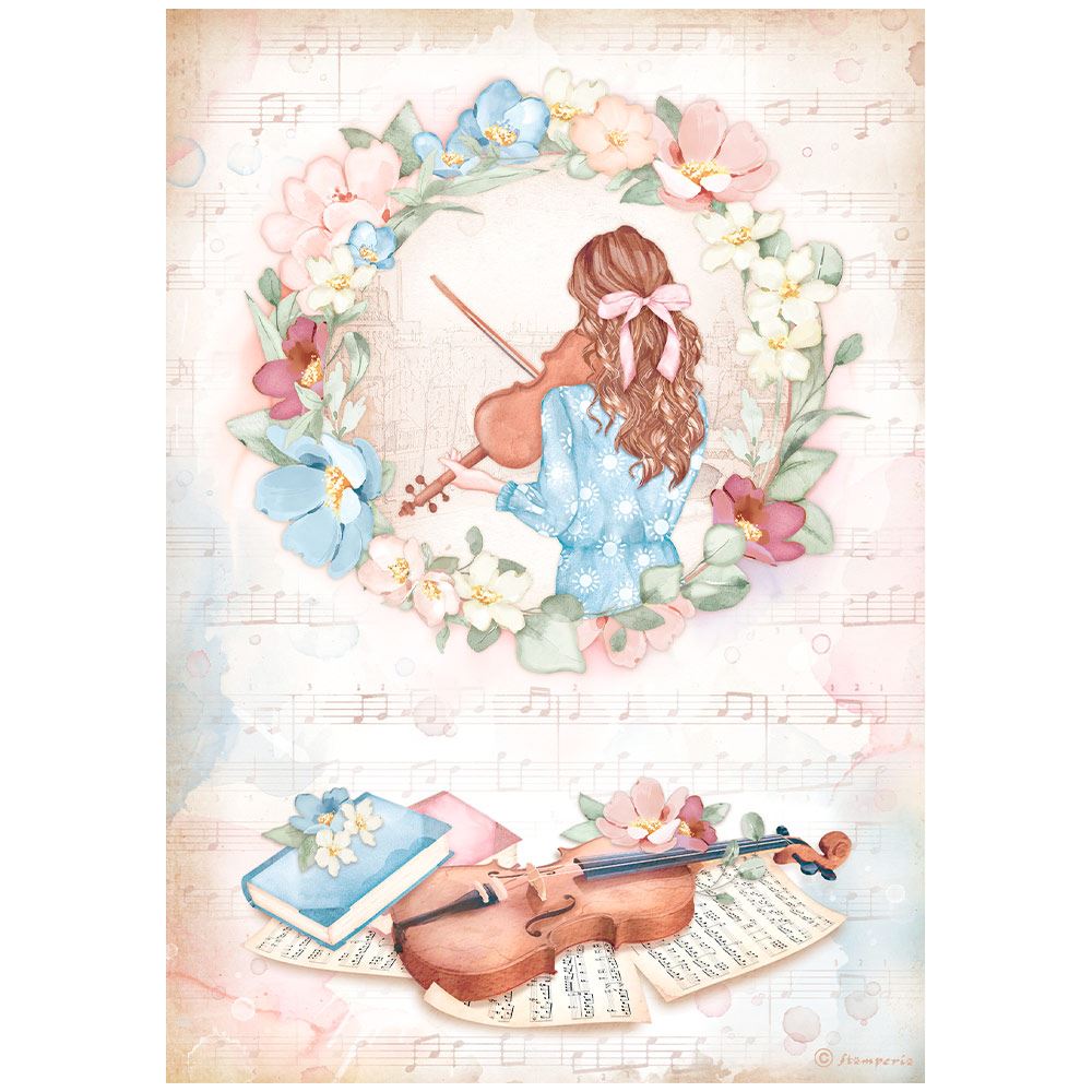 Stamperia Create Happiness Oh Là Là - Lot De Papier Scrapbooking 20,3 X 20,3 Cm