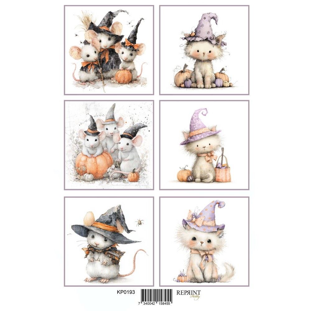 Set 8 Cartoncini da ritagliare Enchanted Halloween