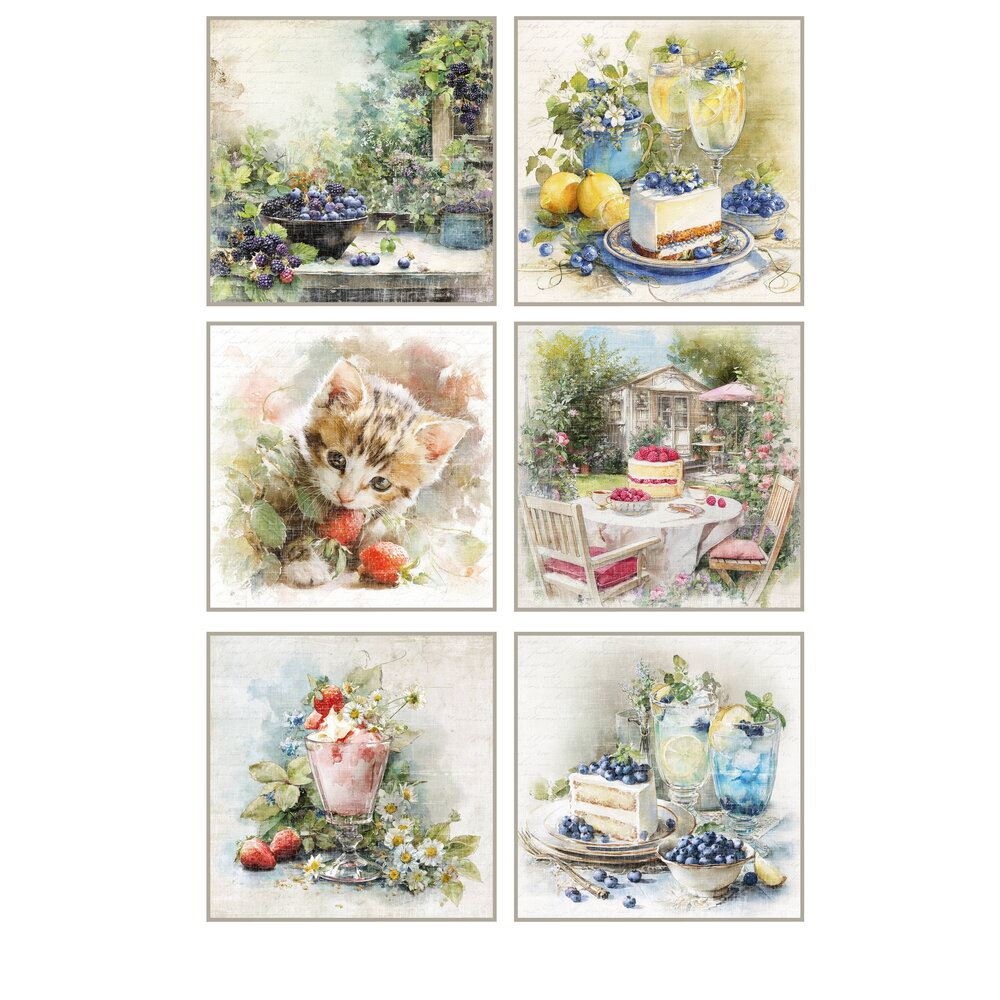 Set 8 Cartoncini da ritagliare Summer Garden