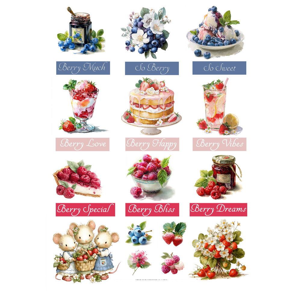 Set 8 Cartoncini da ritagliare Summer Garden