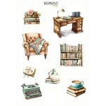 Set 8 Cartoncini da ritagliare The Bookshop Assortiti