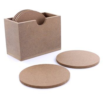 Set Sottobicchieri in MDF