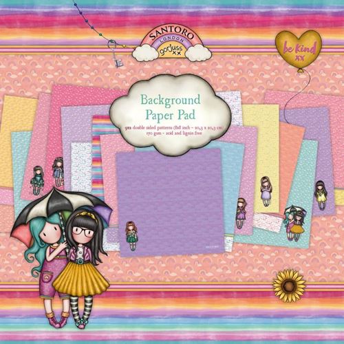 Set carte scrap Gorjuss Be Kind 20 x 20 cm