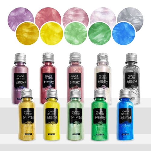 Set da 10 Pigmenti Sahara per effetti pastello perlescenti per Resina
