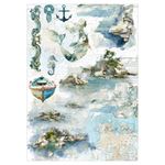 Set da 3 Carte di riso Edge of the Ocean A3
