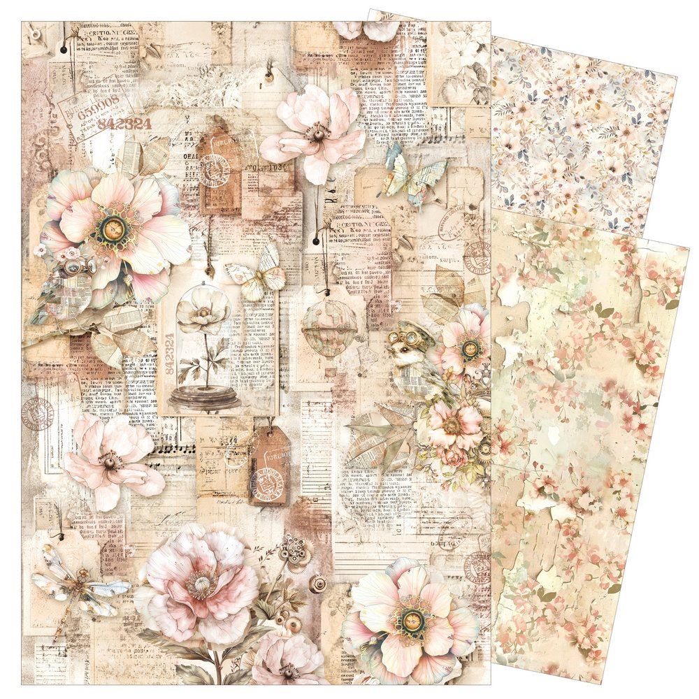 Set da 3 Carte di riso Lost in Time A3