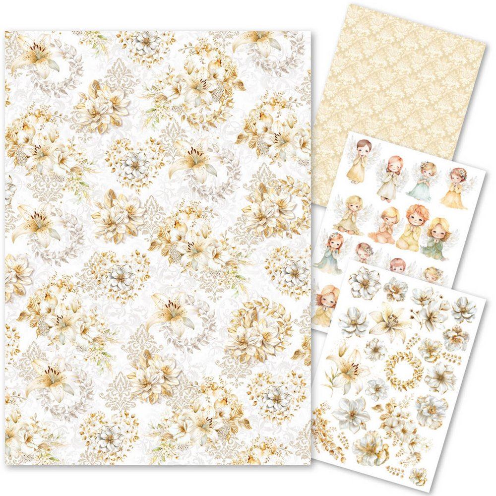 Set da 4 Carte di riso Blessing Day A4