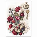 Set da 4 Carte di riso Bohemian Burgundy A4