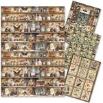 Set da 4 Carte di riso Cabinet of Curiosities A4