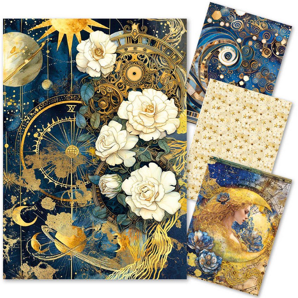 Set da 4 Carte di riso Celestial A4