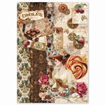 Set da 4 Carte di riso Chocolate Wanderlust A4