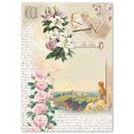 Set da 4 Carte di riso Courtly Love A4