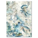 Set da 4 Carte di riso Edge of the Ocean A4