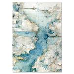 Set da 4 Carte di riso Edge of the Ocean A4