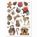Set da 4 Carte di riso Merry & Bright A4
