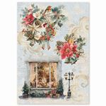 Set da 4 Carte di riso Merry & Bright A4