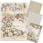 Set da 4 Carte di riso Winter Season A4