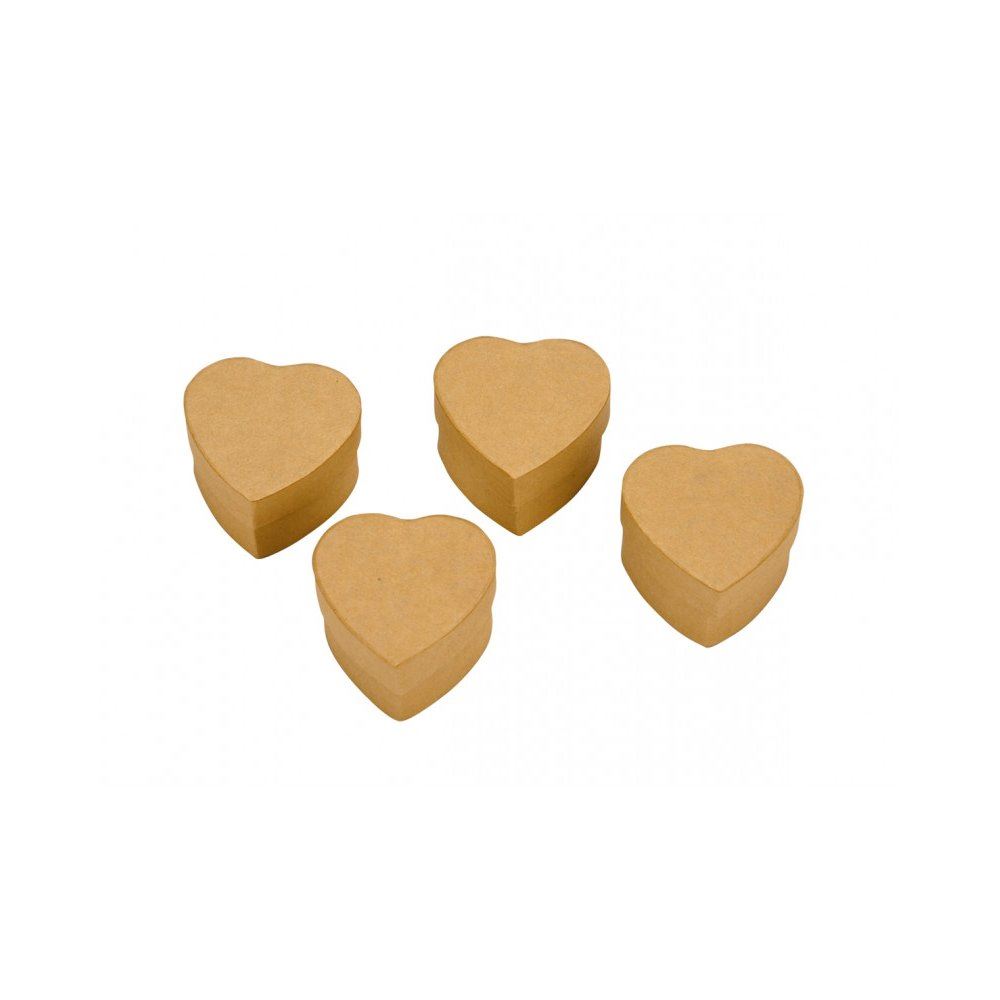 Set da 4 Scatole a cuore cm 6 x 6