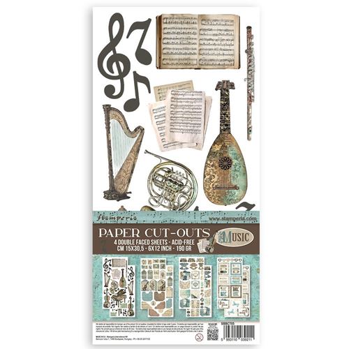 Paper Cut-Outs Music Stamperia