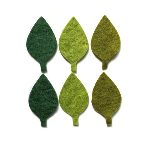 Set da 6 Foglie in Feltro