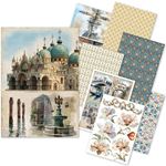 Set da 8 Carte di riso A walk in Venice A5