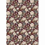Set da 8 Carte di riso Bohemian Burgundy A5