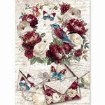 Set da 8 Carte di riso Bohemian Burgundy A5