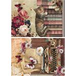 Set da 8 Carte di riso Book Lovers A5