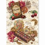 Set da 8 Carte di riso Chocolate Wanderlust A5