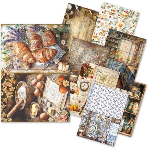 Set da 8 Carte di riso Cookbook A5