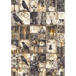 Set da 8 Carte di riso Dark Academia A5