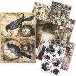 Set da 8 Carte di riso Dark Academia A5