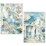 Set da 8 Carte di riso Edge of the Ocean A5