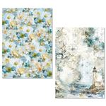 Set da 8 Carte di riso Edge of the Ocean A5