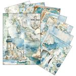 Set da 8 Carte di riso Edge of the Ocean A5