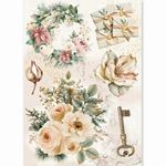 Set da 8 Carte di riso Golden Winter A5