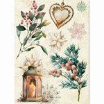 Set da 8 Carte di riso Golden Winter A5