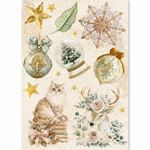 Set da 8 Carte di riso Golden Winter A5