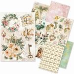 Set da 8 Carte di riso Golden Winter A5