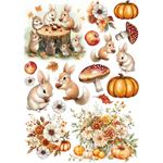 Set da 8 Carte di riso Hello Fall A5