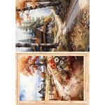 Set da 8 Carte di riso Hello Fall A5