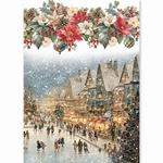 Set da 8 Carte di riso Merry & Bright A5