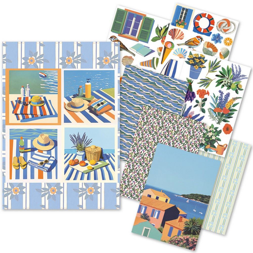 Set da 8 Carte di riso Riviera Dream A5