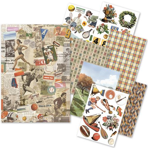 Set da 8 Carte di riso Sports Days A5