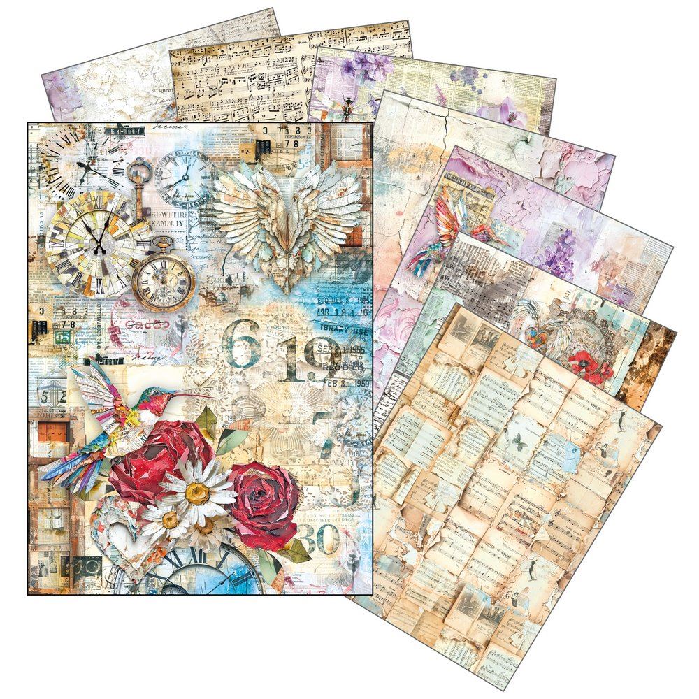 Set da 8 Carte di riso The sound of spring A5