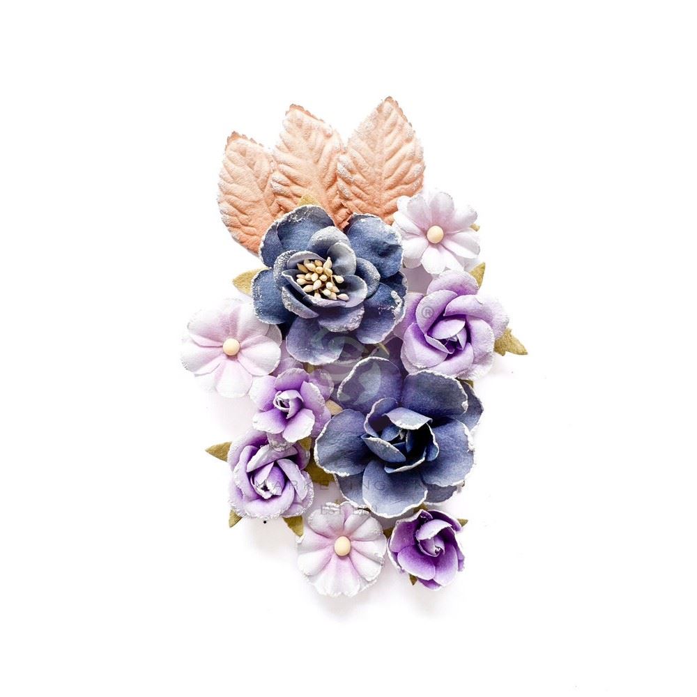 Set di 12 fiori in carta blu e lavanda A Mermaid's Tale