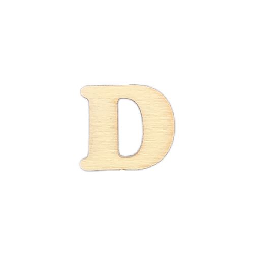 Lettera D in legno 2 cm