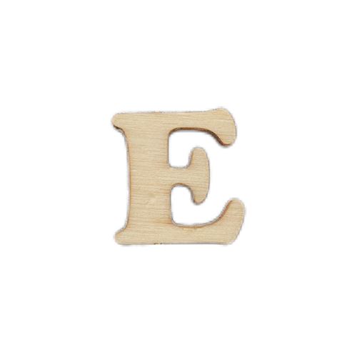 Lettera E in legno 2 cm